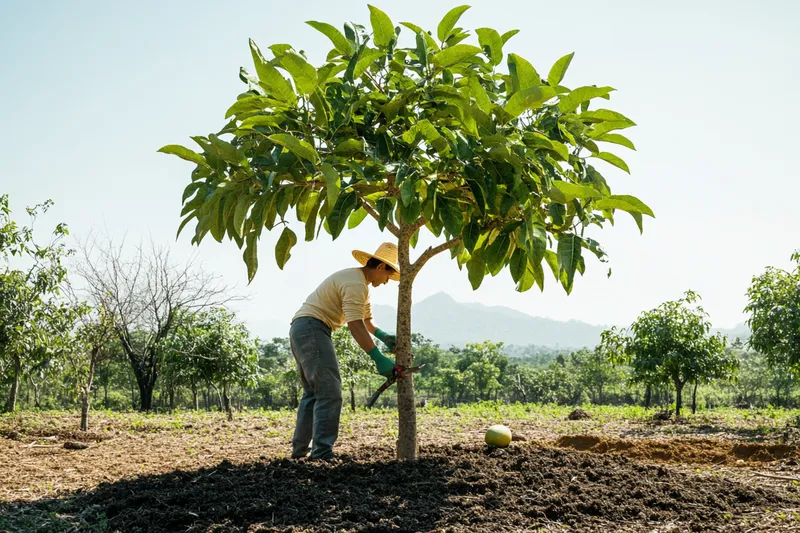 como podar un mango joven