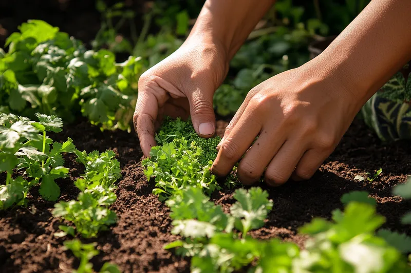 como sembrar cilantro en un huerto